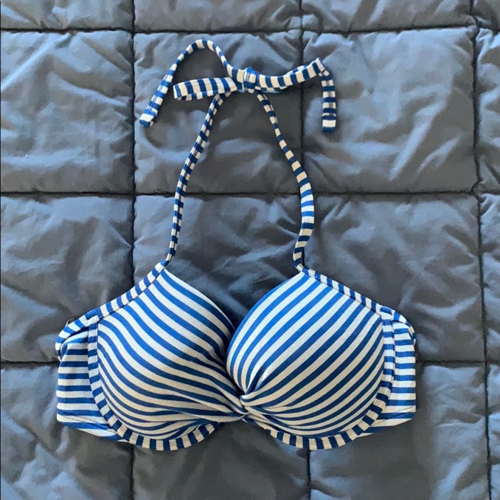Aerie “Brooke” Sparkle Striped Bikini Top